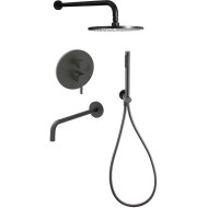 Душевая система Paffoni Light KITLIG019NO046 Черная матовая