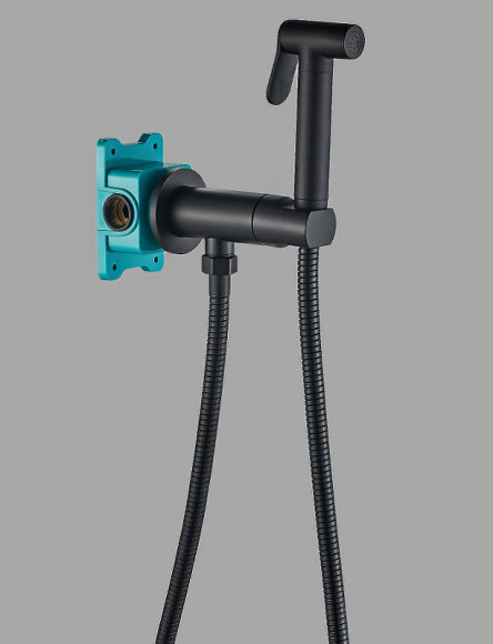 Гигиенический душ со смесителем ALMAes Agata AL-877-05 Черный матовый Гигиенический душ со смесителем ALMAes Agata AL-877-05 Черный матовый