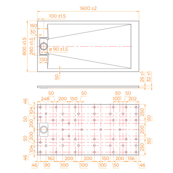 Душевой поддон из стеклопластика RGW TUS-W 160x80 553702816-01 Белый Душевой поддон из стеклопластика RGW TUS-W 160x80 553702816-01 Белый