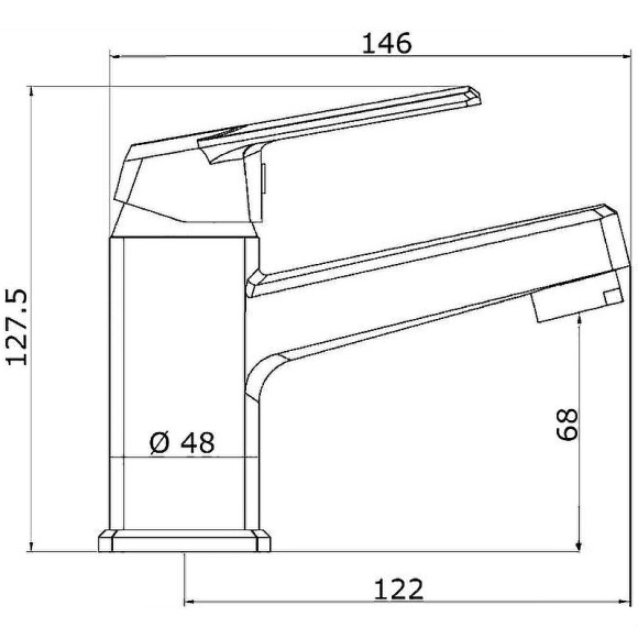 Смеситель для раковины Orange OneLife P02-021w Белый Смеситель для раковины Orange OneLife P02-021w Белый