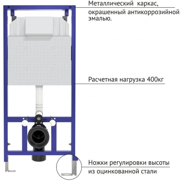 Комплект унитаза с инсталляцией Berges Novum 042451 с сиденьем Микролифт и Черной клавишей смыва Комплект унитаза с инсталляцией Berges Novum 042451 с сиденьем Микролифт и Черной клавишей смыва