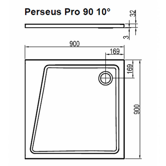 Душевой поддон из искусственного камня Ravak 10° Perseus Pro 90x90 XA057701010 Белый Душевой поддон из искусственного камня Ravak 10° Perseus Pro 90x90 XA057701010 Белый