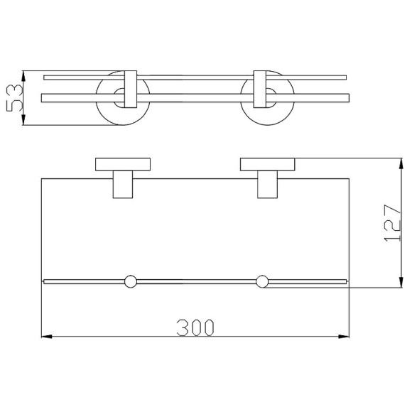 Стеклянная полка Rav Slezak Colorado COA0900/30MGL Серый металлик глянцевый Стеклянная полка Rav Slezak Colorado COA0900/30MGL Серый металлик глянцевый