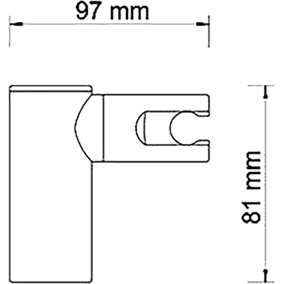 Держатель ручного душа WasserKRAFT A008 Хром Держатель ручного душа WasserKRAFT A008 Хром