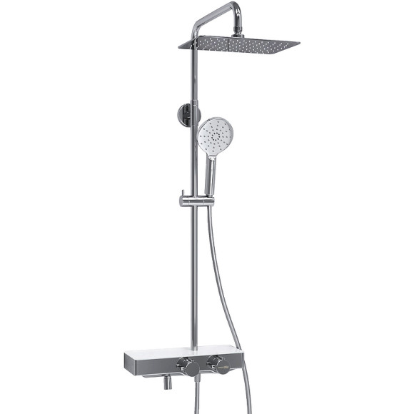 Душевая система WasserKRAFT A113.069.127.CH Thermo с термостатом Хром Белая Душевая система WasserKRAFT A113.069.127.CH Thermo с термостатом Хром Белая