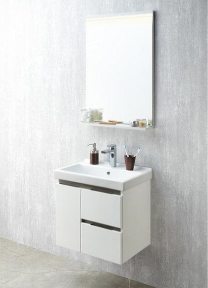 Тумба под раковину Aquaton Рене 56 1A258501NRC80 подвесная Белая Грецкий орех