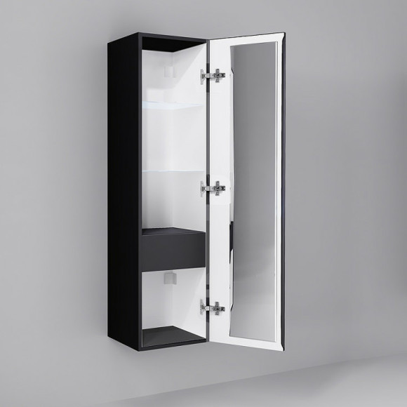 Шкаф пенал Jorno Strong 33 Str.04.130/P/A подвесной Антрацит