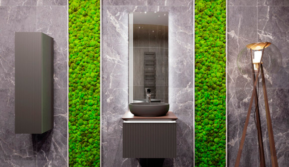 Шкаф пенал Jorno Strong 33 Str.04.130/P/A подвесной Антрацит