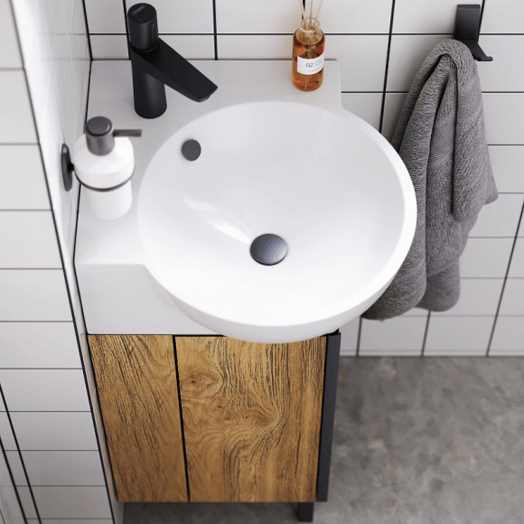 Тумба под раковину Aqwella Porto 45 POR0104DB угловая Дуб балтийский Тумба под раковину Aqwella Porto 45 POR0104DB угловая Дуб балтийский