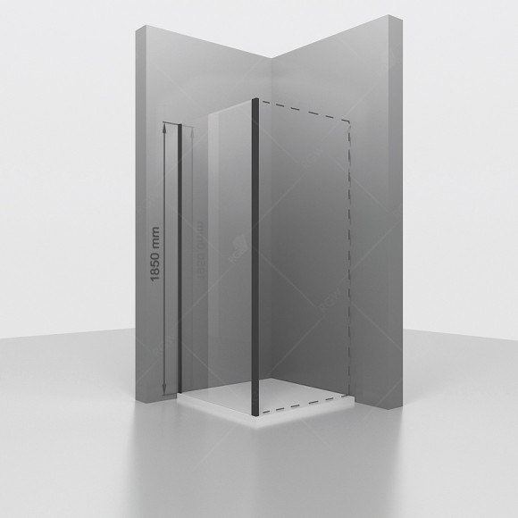 Душевая стенка RGW Z-050-1-B 100 352205100-14 профиль Черный стекло прозрачное Душевая стенка RGW Z-050-1-B 100 352205100-14 профиль Черный стекло прозрачное