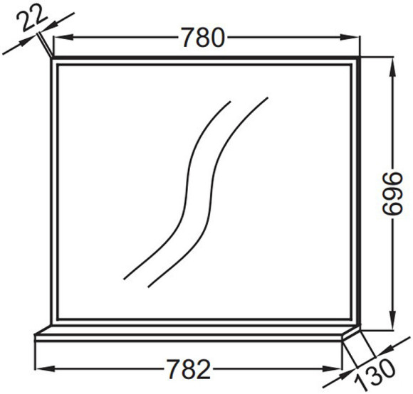 Зеркало Jacob Delafon Vivienne 80 EB1597-N18 с полкой Белое