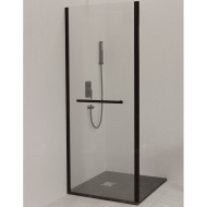 Душевая стенка RGW Z-060-3B 90 352206309-14 профиль Черный стекло прозрачное