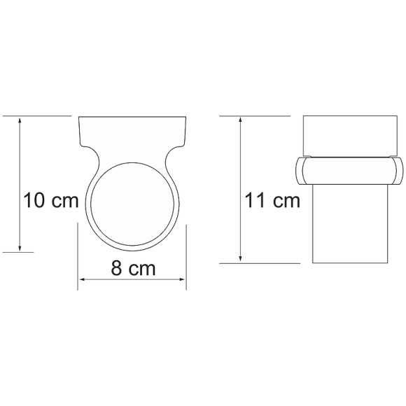 Стакан для зубных щеток WasserKRAFT Berkel K-6828 Хром