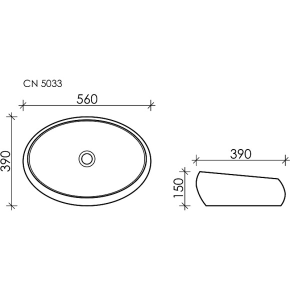 Раковина-чаша Ceramicanova Element 56 CN5033 Белая Раковина-чаша Ceramicanova Element 56 CN5033 Белая
