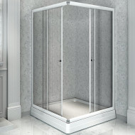 Душевой уголок Radomir 110x110 1-09-1-0-0-1200 профиль Белый стекло прозрачное