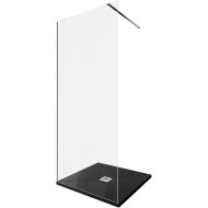 Душевая перегородка Allen Brau Infinity 1 90 3.21007.BA профиль Серебро браш стекло прозрачное