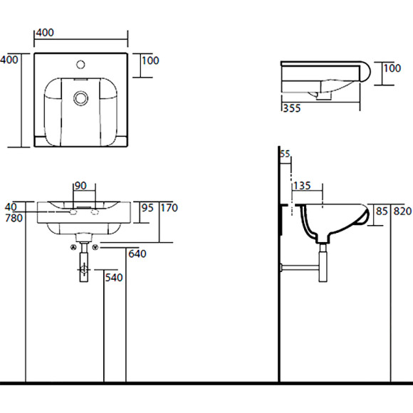 Раковина Kerasan Inka Project 40 341201*1 Белая Раковина Kerasan Inka Project 40 341201*1 Белая