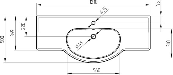 Раковина Migliore Kantri 121 26630 Белая