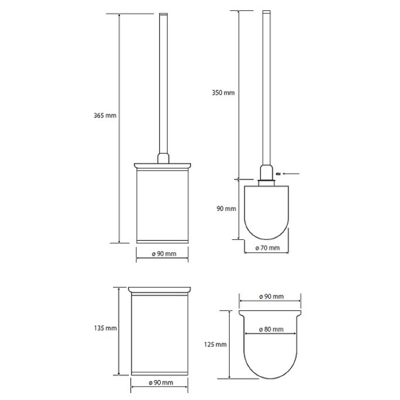 Ершик для унитаза Bemeta Omega 104913152 Хром Ершик для унитаза Bemeta Omega 104913152 Хром