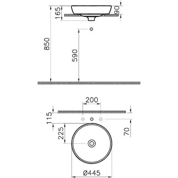 Раковина-чаша Vitra Metropole 45 5940B003-0012 Белая Раковина-чаша Vitra Metropole 45 5940B003-0012 Белая