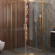 Душевой уголок Cezares Molveno 120x120 MOLVENO-R-22-90+30-C-BORO-IV профиль Брашированное золото стекло прозрачное