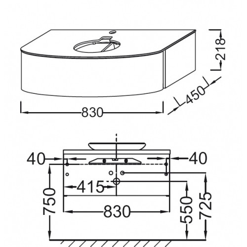 Тумба под раковину Jacob Delafon Presquile 83 EB1106-G1C подвесная Белая глянцевая Тумба под раковину Jacob Delafon Presquile 83 EB1106-G1C подвесная Белая глянцевая