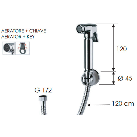 Гигиенический душ Remer 332332OLA Хром Гигиенический душ Remer 332332OLA Хром