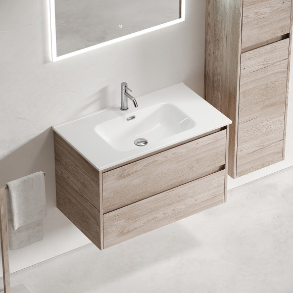 Тумба под раковину Sancos Libra 80 LB80EG подвесная Дуб галифакс натуральный