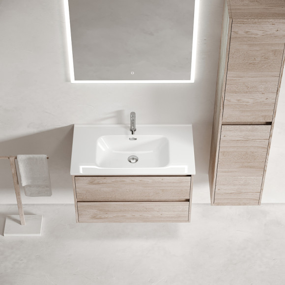 Тумба под раковину Sancos Libra 80 LB80EG подвесная Дуб галифакс натуральный