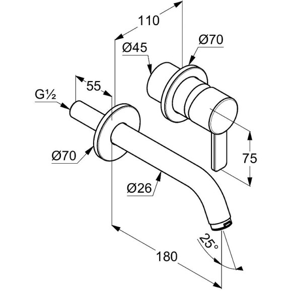 Смеситель для раковины Kludi Zenta 382440575 Хром Смеситель для раковины Kludi Zenta 382440575 Хром