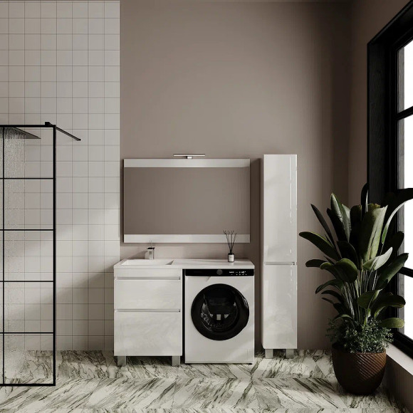 Тумба под раковину Style Line Даллас Леон 120 Люкс Plus СС-00002438 Белая Тумба под раковину Style Line Даллас Леон 120 Люкс Plus СС-00002438 Белая