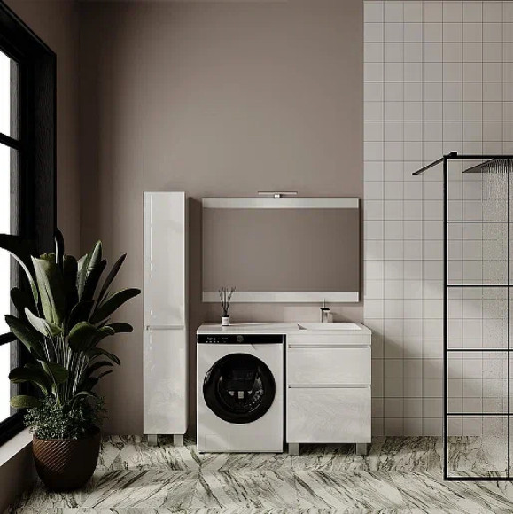 Тумба под раковину Style Line Даллас Леон 120 Люкс Plus СС-00002438 Белая Тумба под раковину Style Line Даллас Леон 120 Люкс Plus СС-00002438 Белая