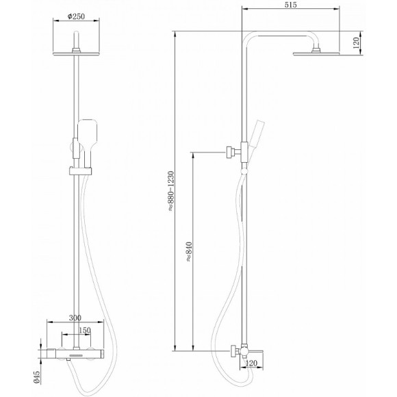 Душевая система Abber Emotion AF8816NG Никель Душевая система Abber Emotion AF8816NG Никель