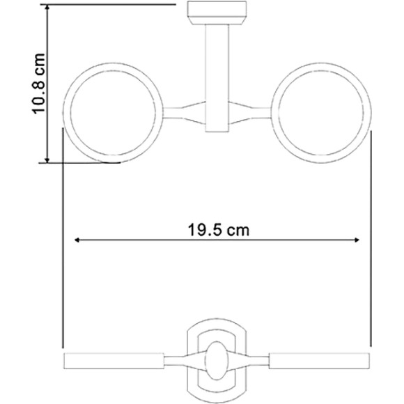 Держатель стакана для зубных щеток и мыльницы WasserKRAFT Oder K-C174 двойной Хром Держатель стакана для зубных щеток и мыльницы WasserKRAFT Oder K-C174 двойной Хром