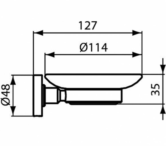 Мыльница Ideal Standard IOM A9122XG Черный шелк