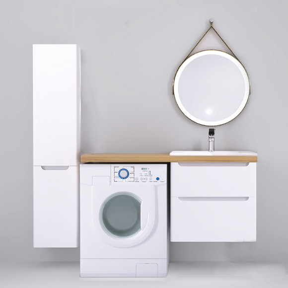 Столешница под раковину Jorno Wood 122 Wood.06.122/LW Светлое дерево Столешница под раковину Jorno Wood 122 Wood.06.122/LW Светлое дерево