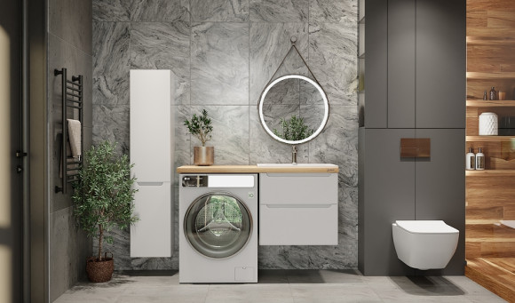 Столешница под раковину Jorno Wood 122 Wood.06.122/LW Светлое дерево Столешница под раковину Jorno Wood 122 Wood.06.122/LW Светлое дерево