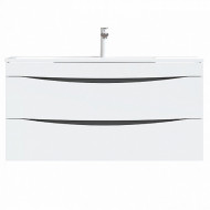 Тумба с раковиной Iddis Cloud 100 подвесная Белая