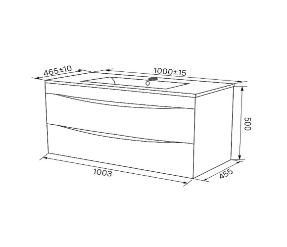 Тумба с раковиной Iddis Cloud 100 подвесная Белая