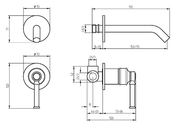 Смеситель для раковины Migliore Ermitage Mini 30849 Черный матовый Смеситель для раковины Migliore Ermitage Mini 30849 Черный матовый