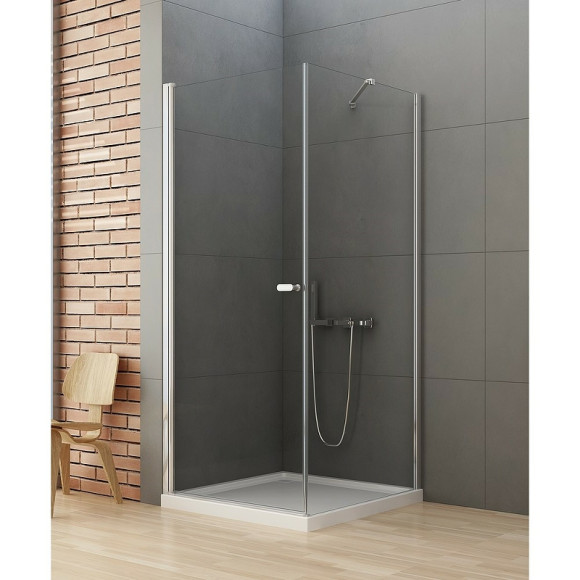 Душевой уголок New Trendy New Soleo Chrome 100х120 D-0142A/D-0151B профиль Хром стекло прозрачное Душевой уголок New Trendy New Soleo Chrome 100х120 D-0142A/D-0151B профиль Хром стекло прозрачное