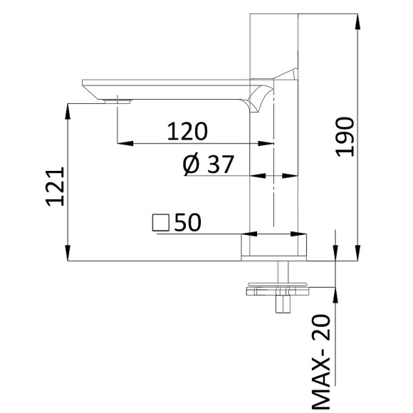 Смеситель для раковины Remer Edge EG512 Хром Смеситель для раковины Remer Edge EG512 Хром