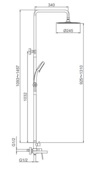 Душевая система Gappo G99-30 G2499-30 Сатин Душевая система Gappo G99-30 G2499-30 Сатин
