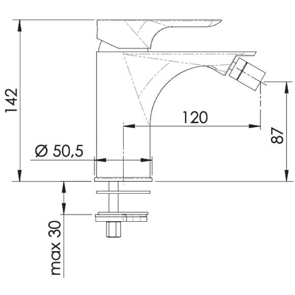 Смеситель для биде Remer Infinity I22 Хром Смеситель для биде Remer Infinity I22 Хром