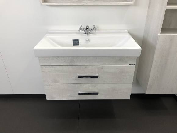 Тумба с раковиной Comforty Никосия 80 00004138839 подвесная Дуб белый Тумба с раковиной Comforty Никосия 80 00004138839 подвесная Дуб белый