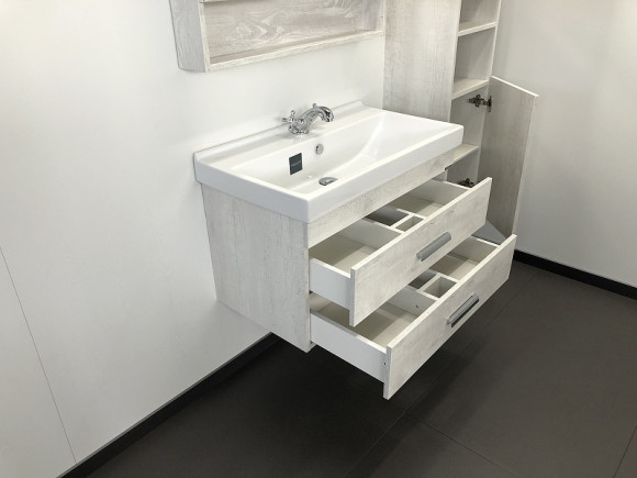 Тумба с раковиной Comforty Никосия 80 00004138839 подвесная Дуб белый Тумба с раковиной Comforty Никосия 80 00004138839 подвесная Дуб белый