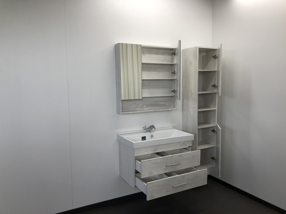 Тумба с раковиной Comforty Никосия 80 00004138839 подвесная Дуб белый Тумба с раковиной Comforty Никосия 80 00004138839 подвесная Дуб белый