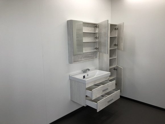 Тумба с раковиной Comforty Никосия 80 00004138839 подвесная Дуб белый Тумба с раковиной Comforty Никосия 80 00004138839 подвесная Дуб белый