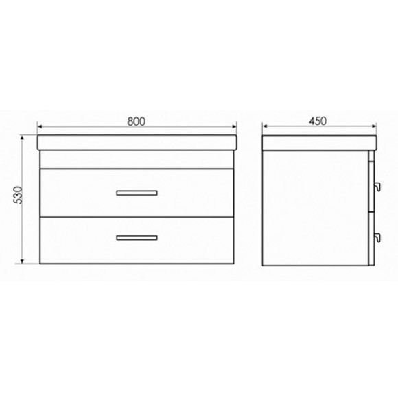 Тумба с раковиной Comforty Никосия 80 00004138839 подвесная Дуб белый Тумба с раковиной Comforty Никосия 80 00004138839 подвесная Дуб белый