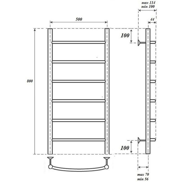 Электрический полотенцесушитель Point Афина PN04158BRE П6 500x800 левый/правый Бронза Электрический полотенцесушитель Point Афина PN04158BRE П6 500x800 левый/правый Бронза